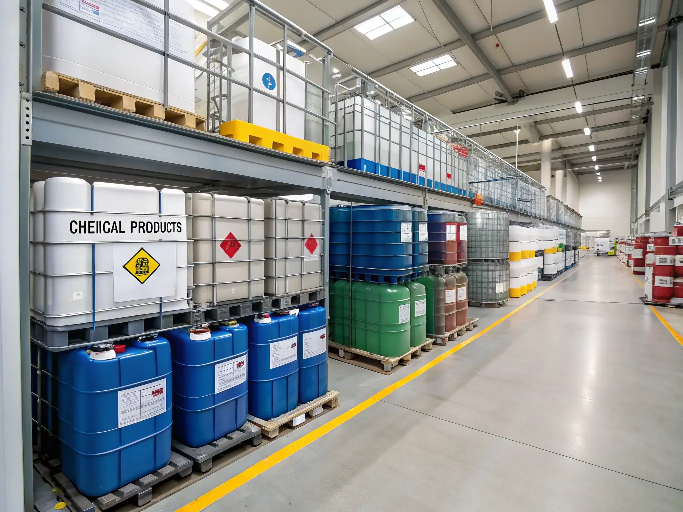 A high-quality image of chemicals being stored in tanks.